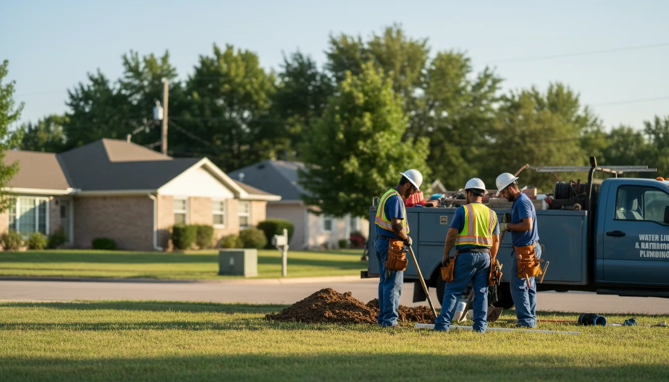 Residential water line and bathroom plumbing service in Howard, PA
